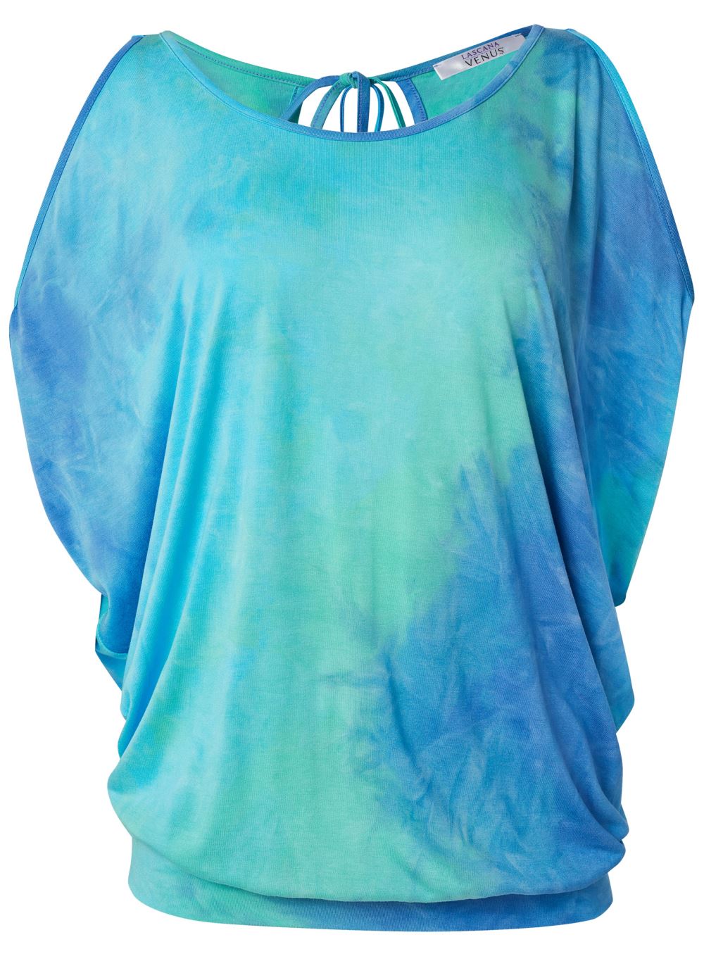 Venus Plus Size Tie Dye Cold-Shoulder Top