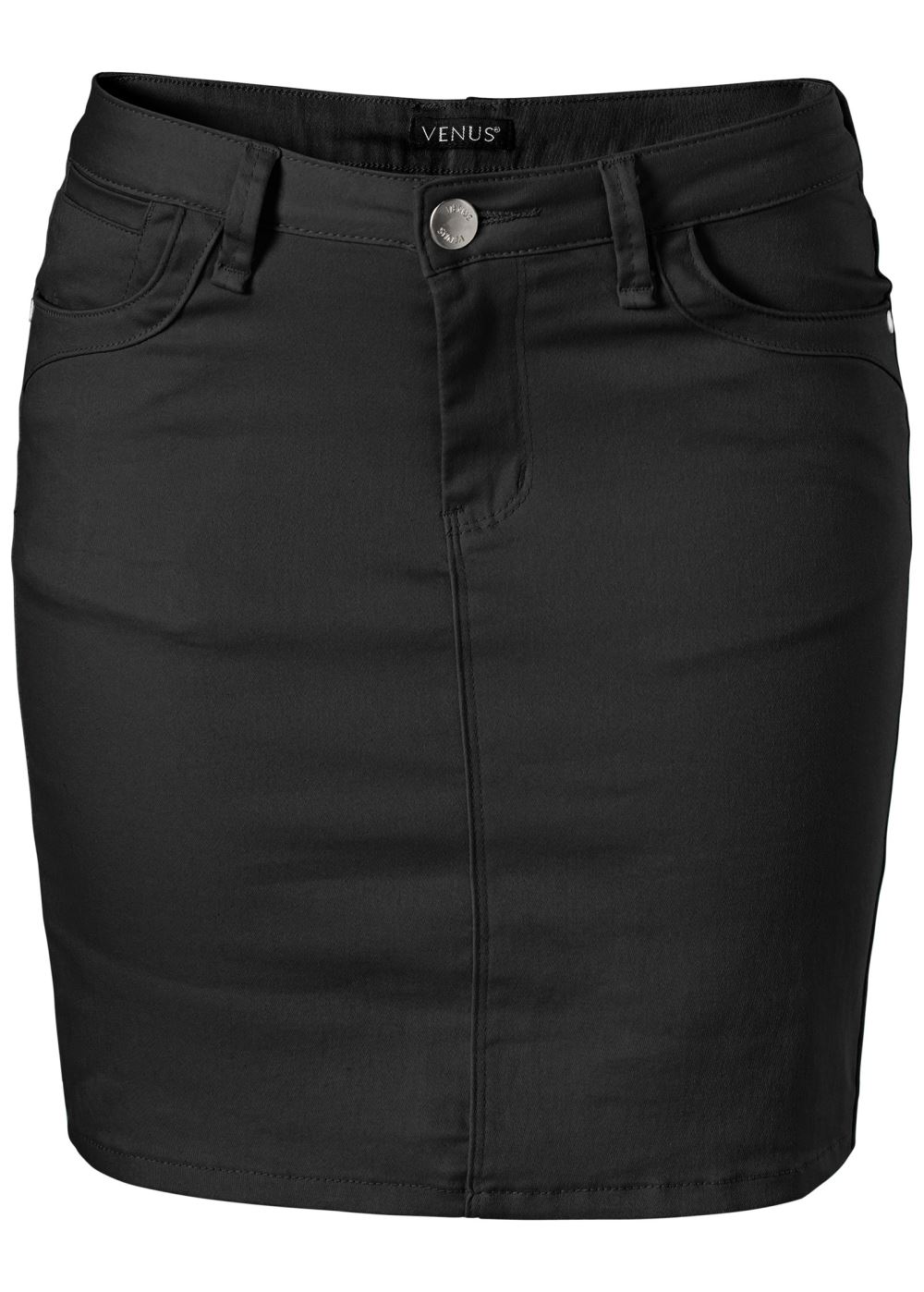 Venus Black MINI JEAN SKIRT