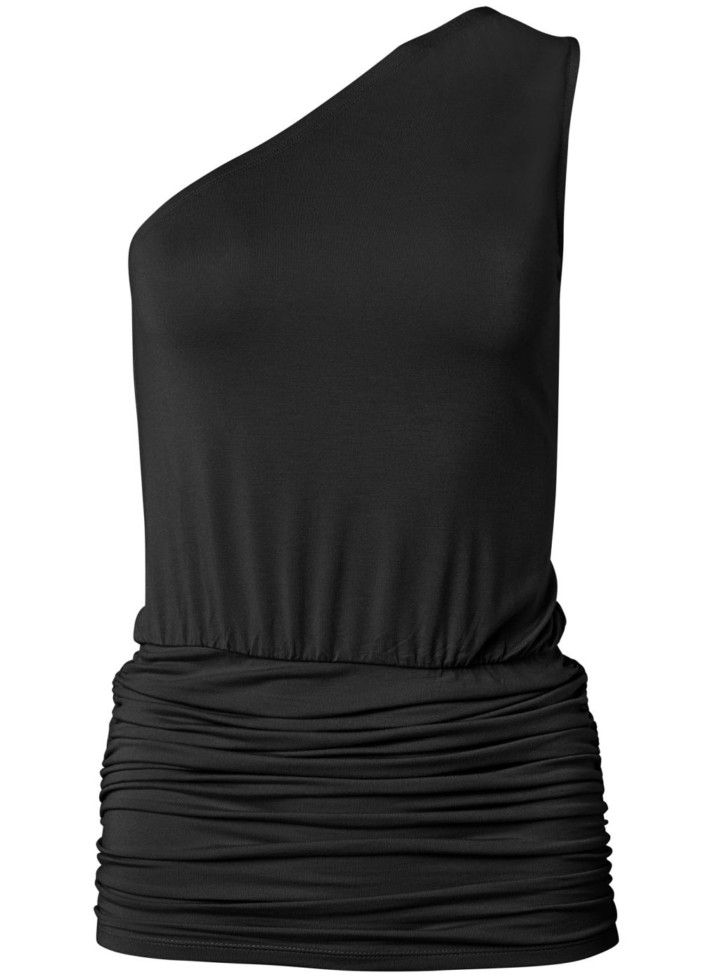 Venus Plus Size One-Shoulder Ruched Top