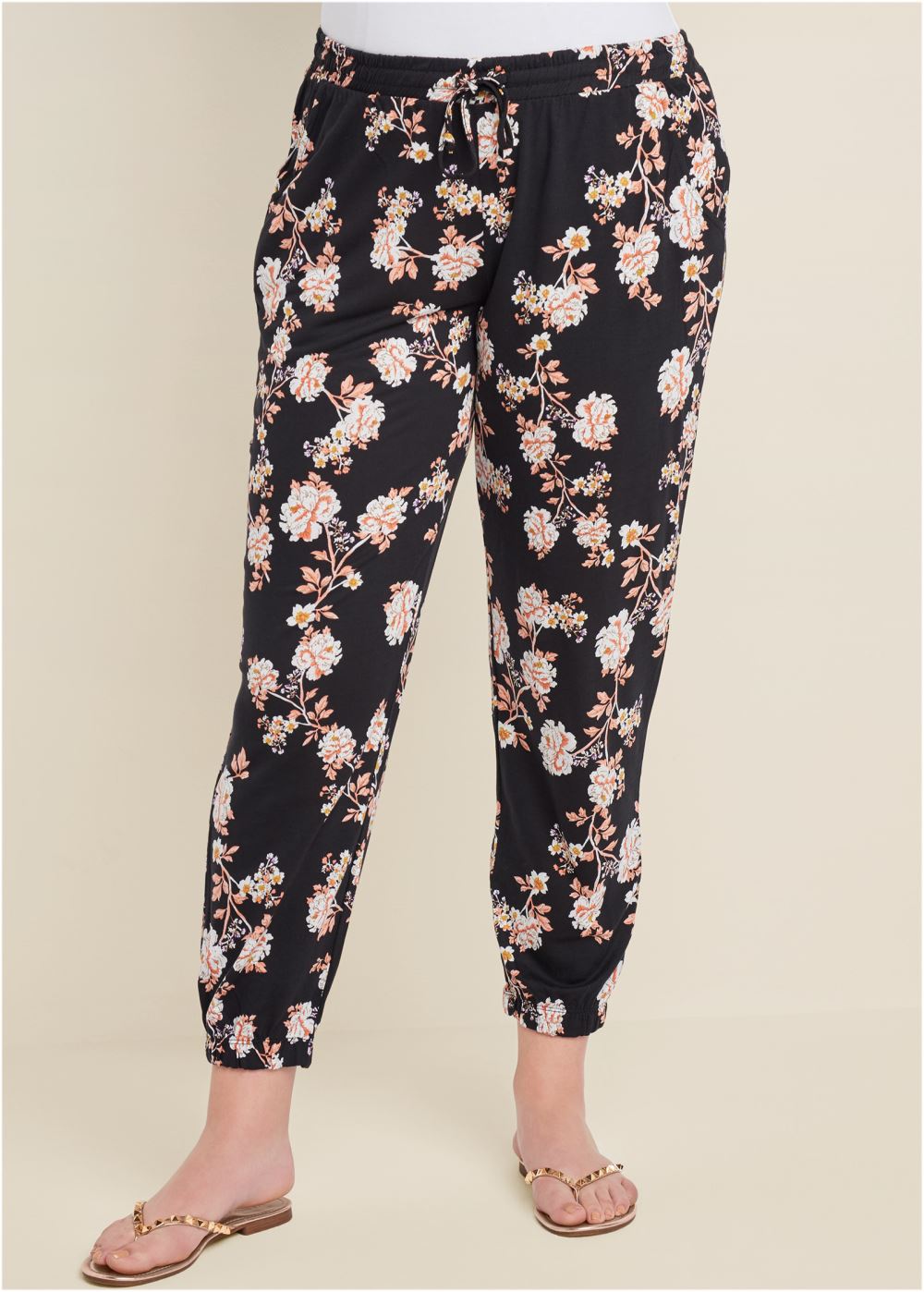 Venus Black FLORAL PRINTED PANTS