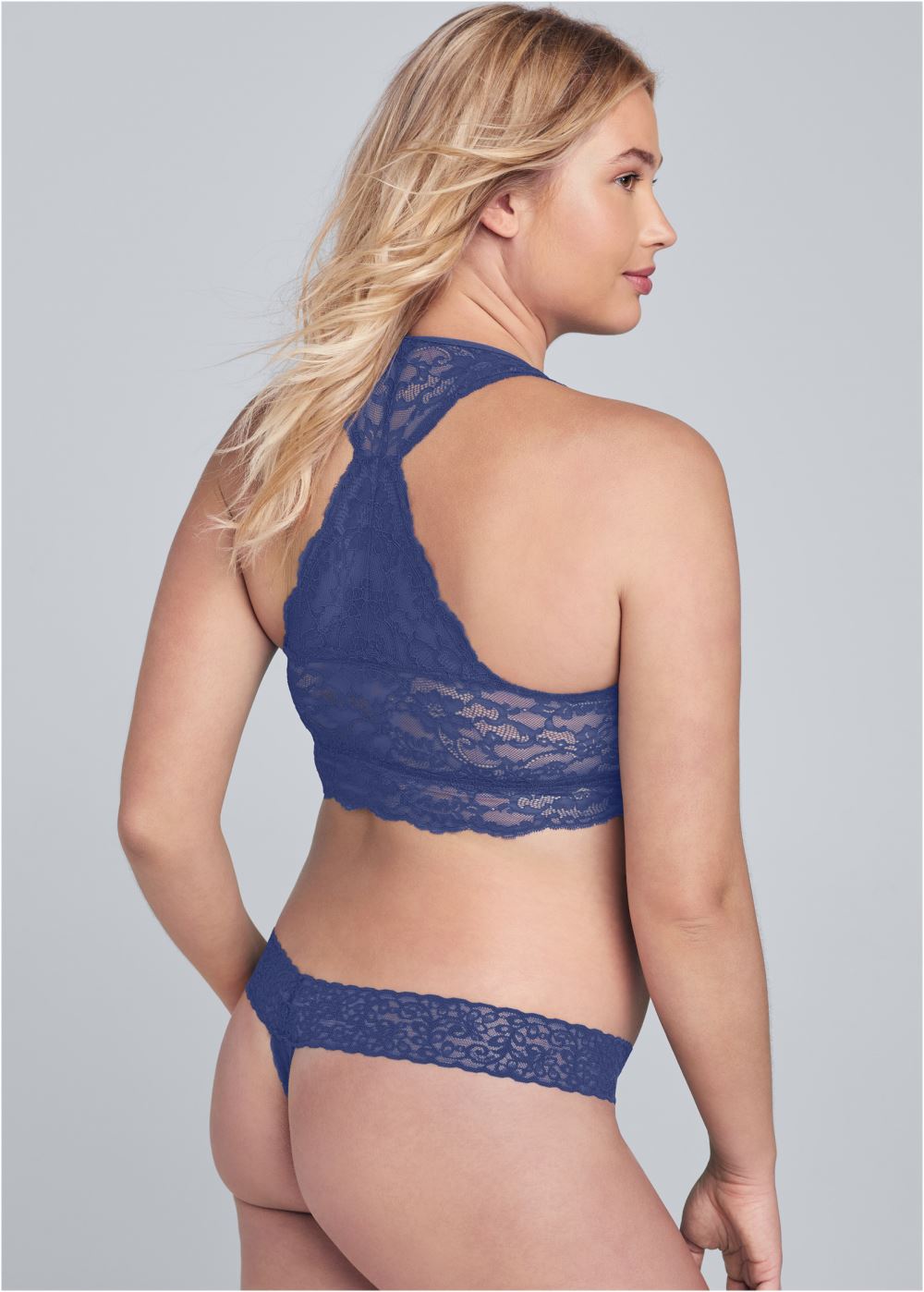 Venus Belize Blue Pearl by VENUS? Allover Lace Thong 3 Pack