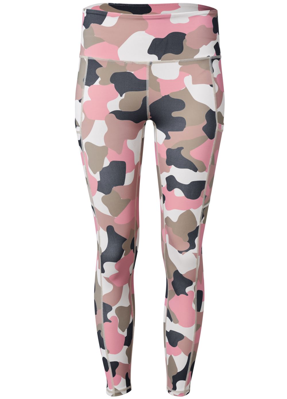 Venus Plus Size Pocket Capri Active Leggings in Brown Multi