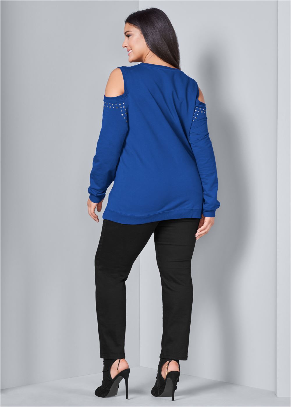 Venus Plus Size Cold-Shoulder Sweatshirt