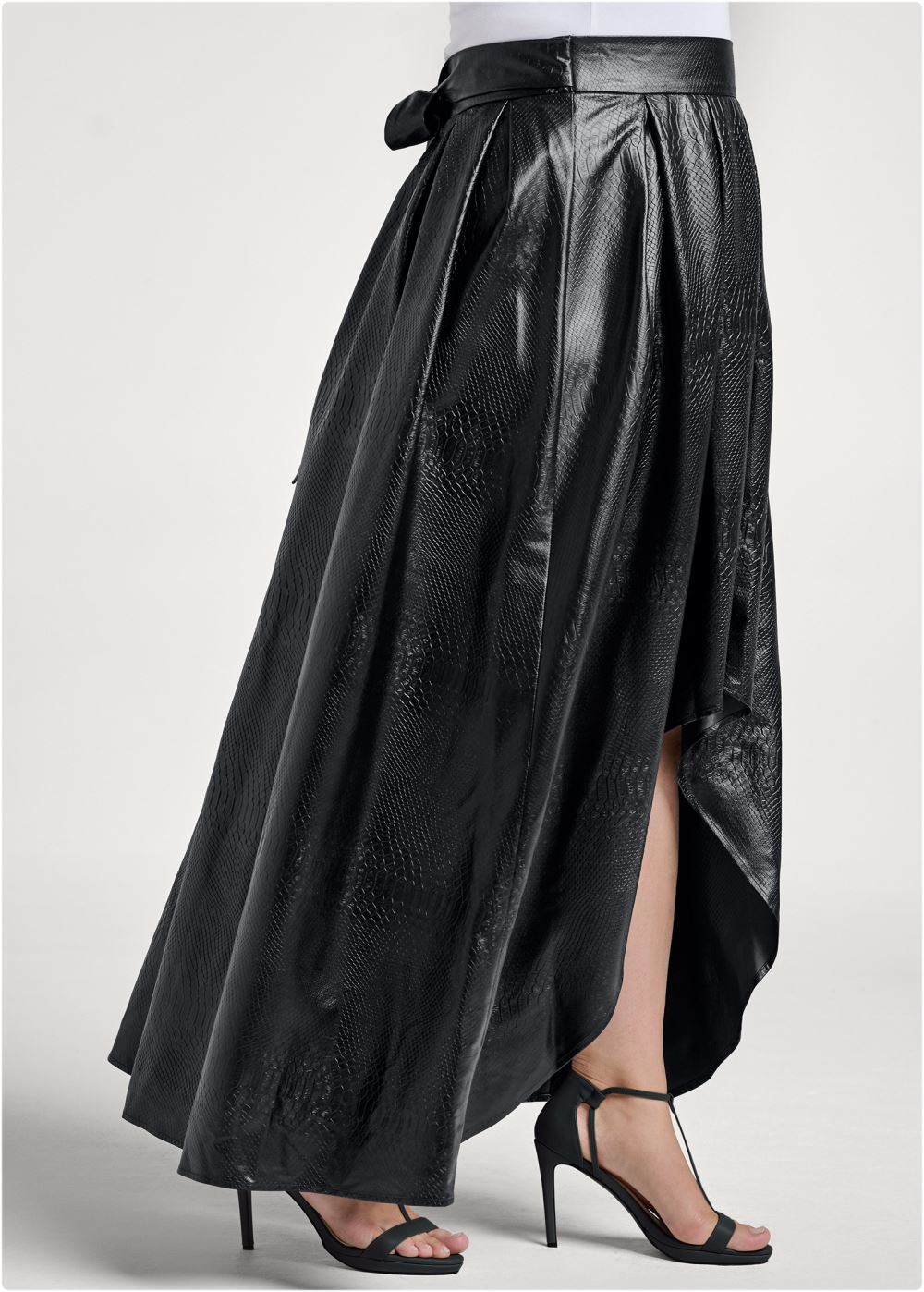 Venus Black FAUX LEATHER BALLROOM SKIRT