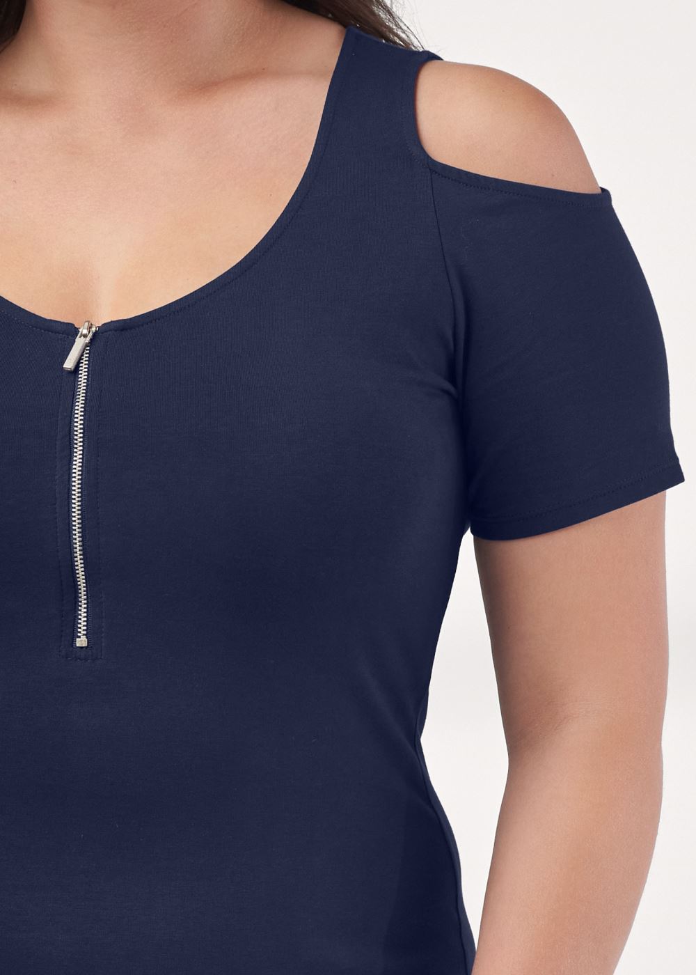 Venus Plus Size Cold-Shoulder Mini Dress