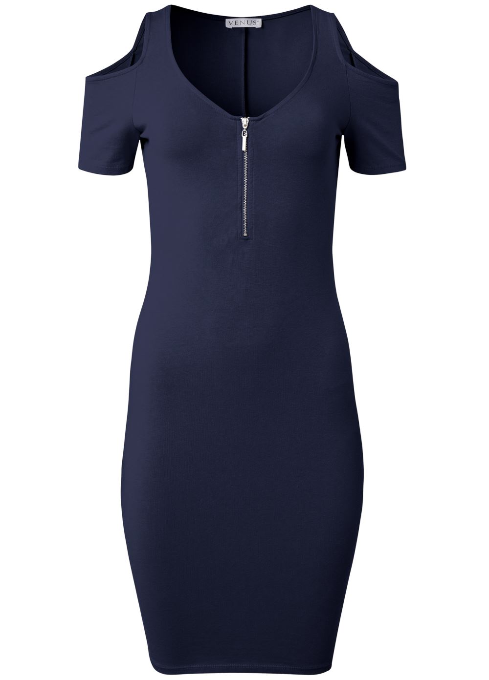 Venus Plus Size Cold-Shoulder Mini Dress