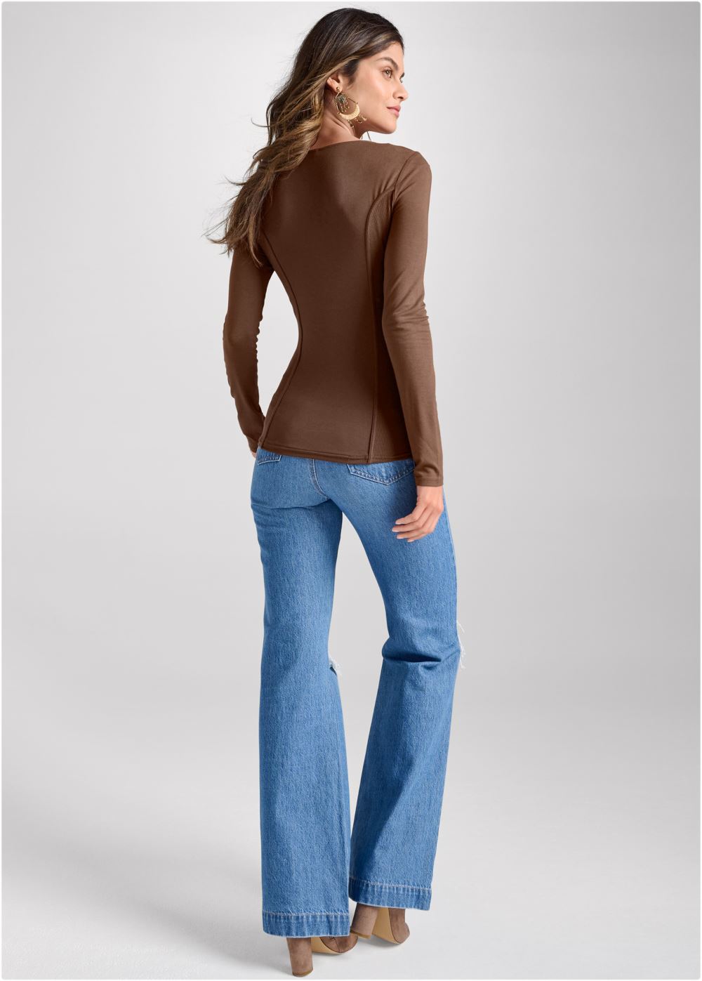 Venus Plus Size Casual Long Sleeve Top