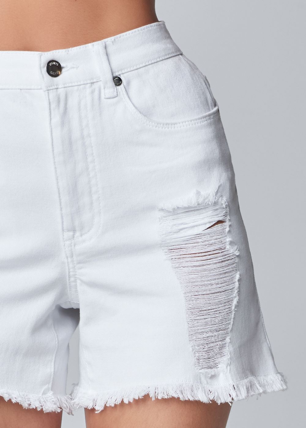 Venus White Denim DISTRESSED JEAN SHORTS
