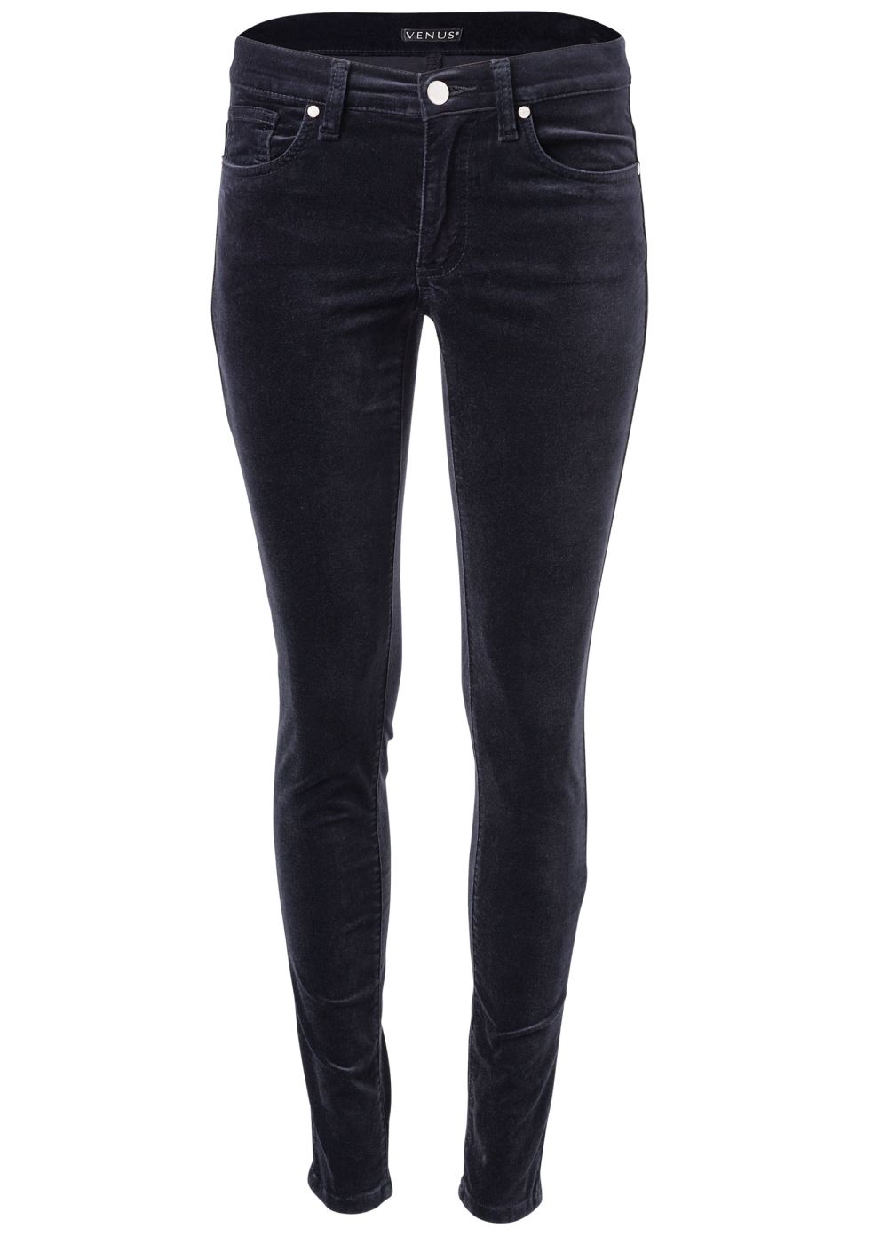 Venus Plus Size Velvet Pants in Black