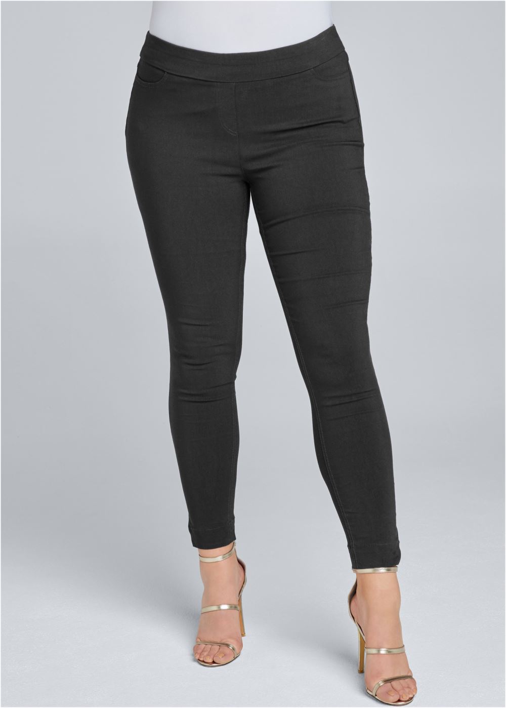 Venus Black MID-RISE SLIMMING STRETCH JEGGINGS