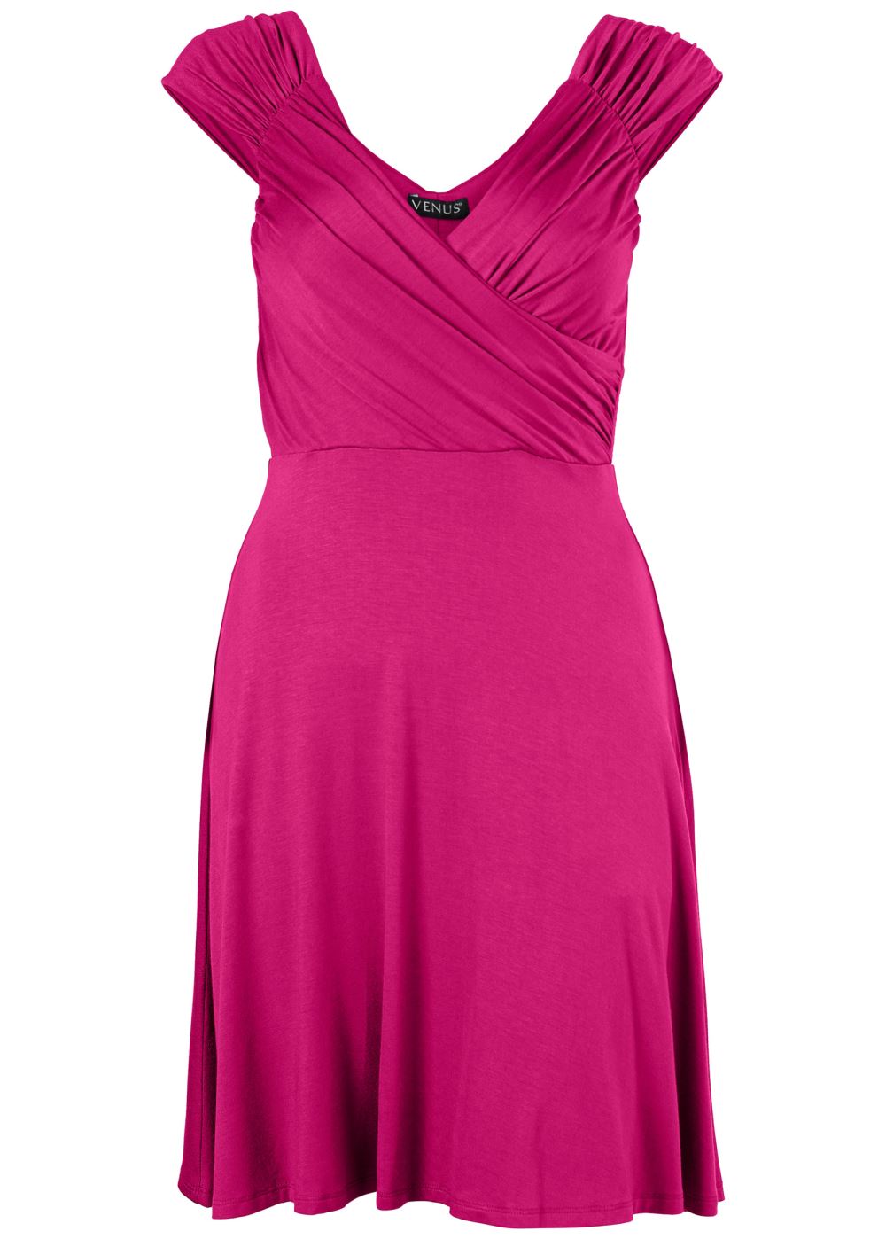 Venus Plus Size Draped Front Dress