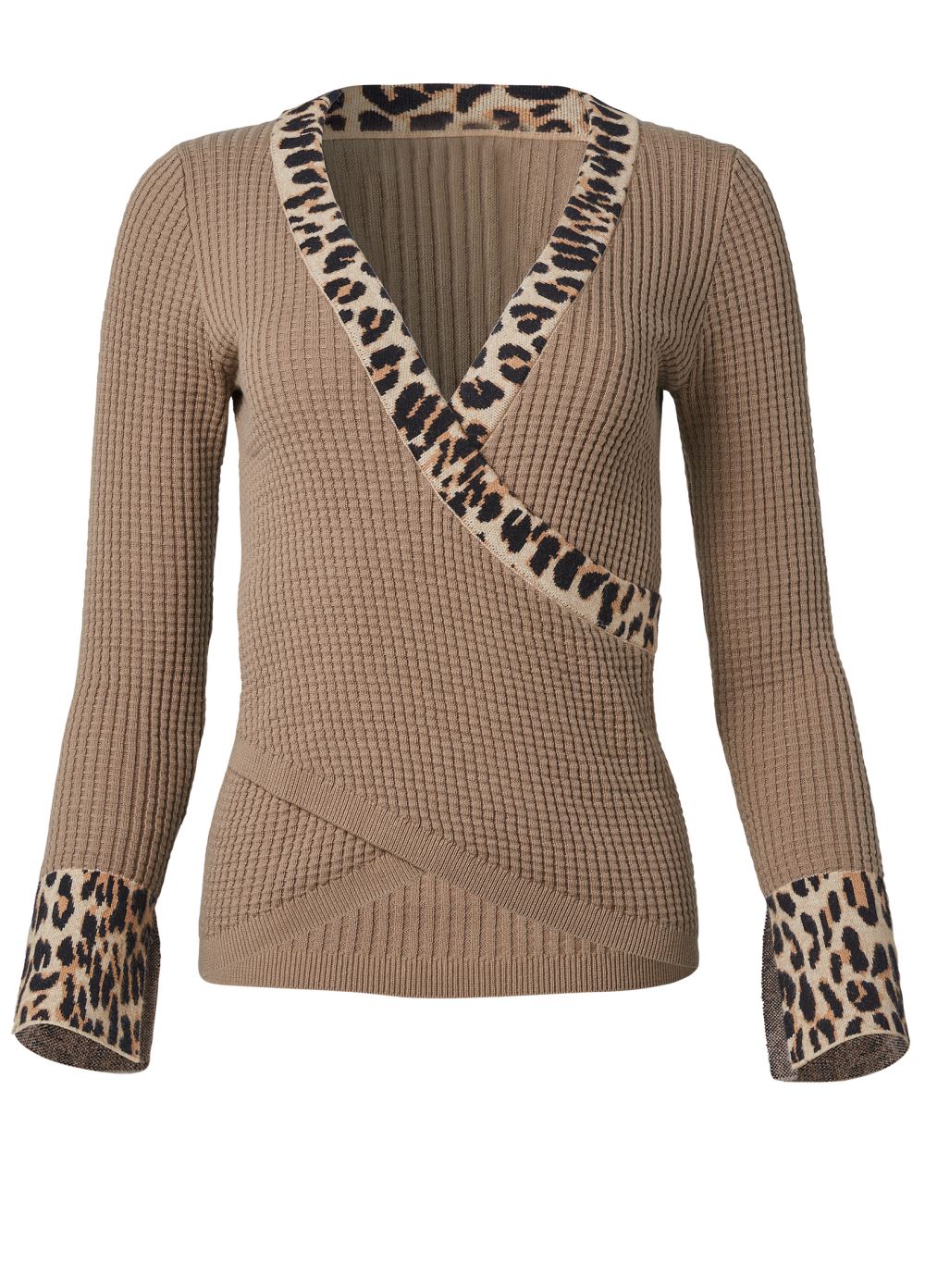 Venus Tan Multi WAFFLE KNIT SWEATER