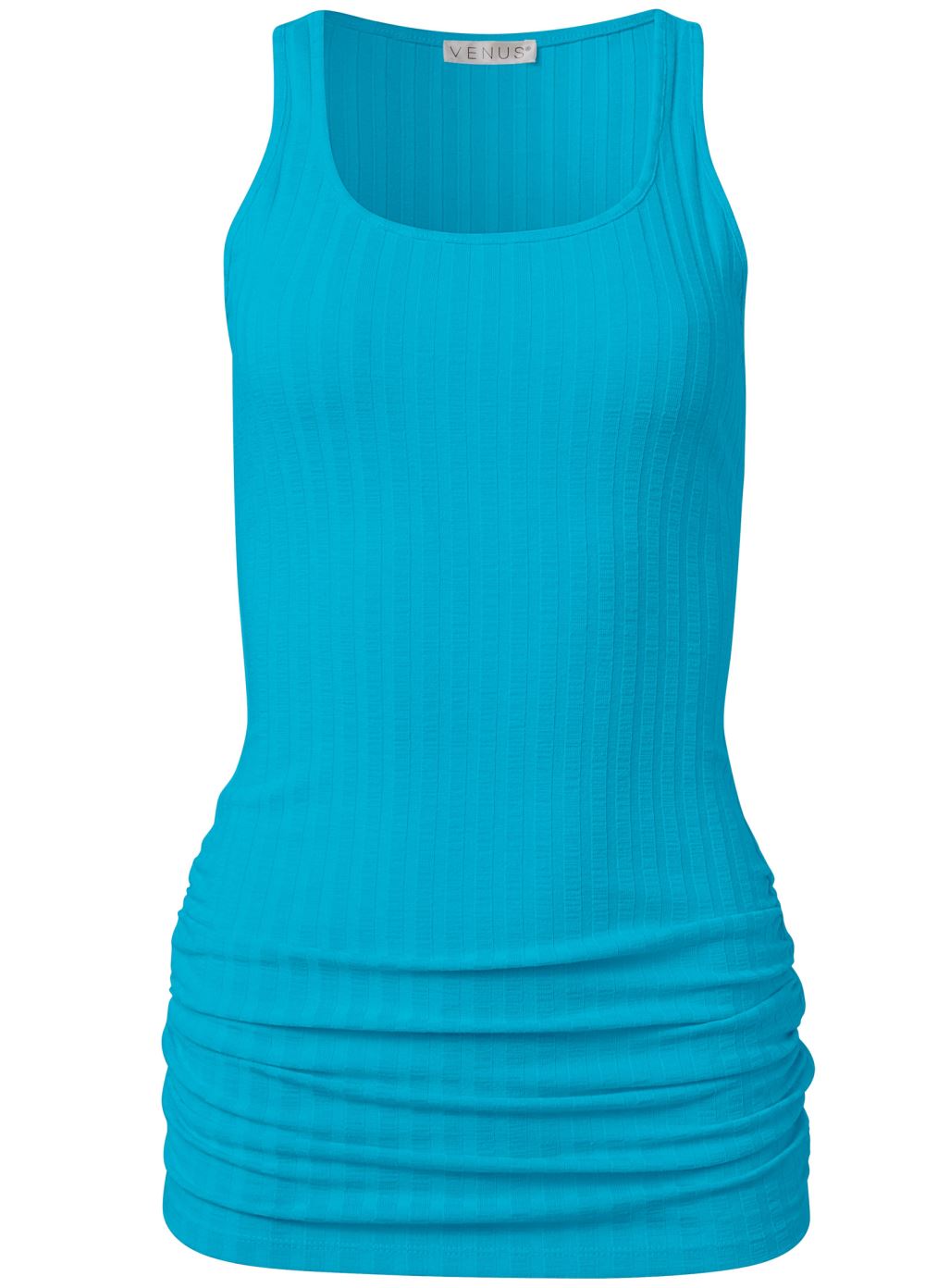Venus Plus Size Ribbed Square Neck Tank Top