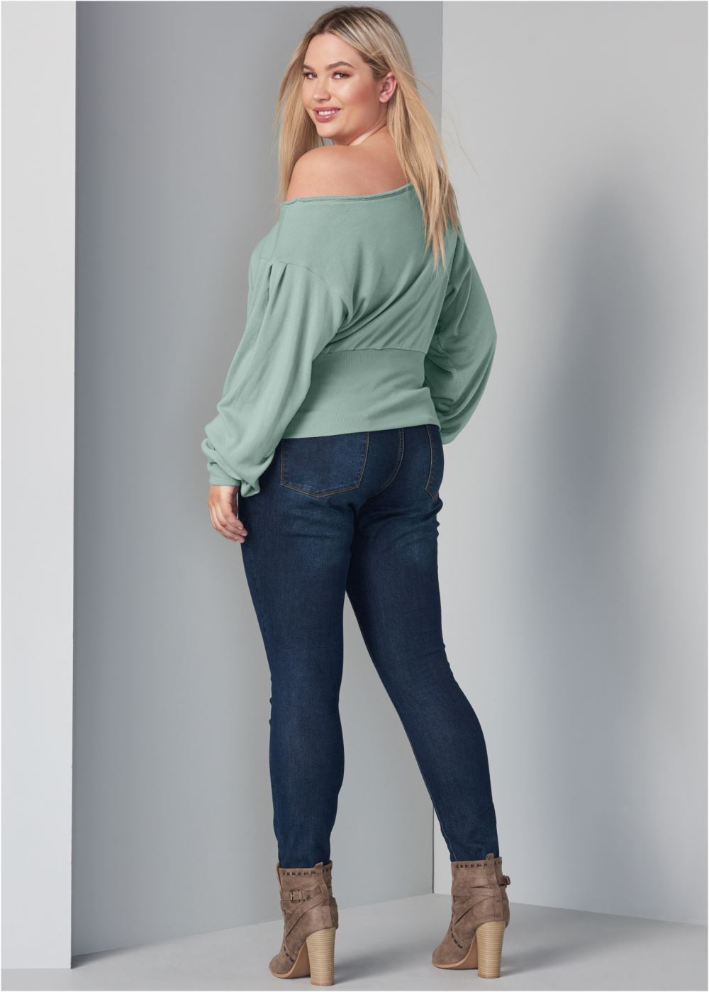 Venus Plus Size Off-Shoulder Sweatshirt