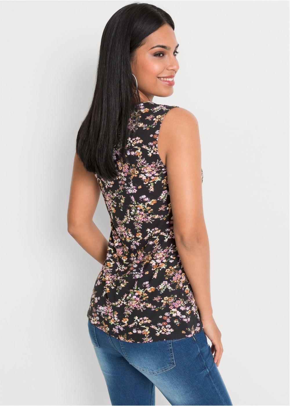 Venus Plus Size Tie-Front Floral Top
