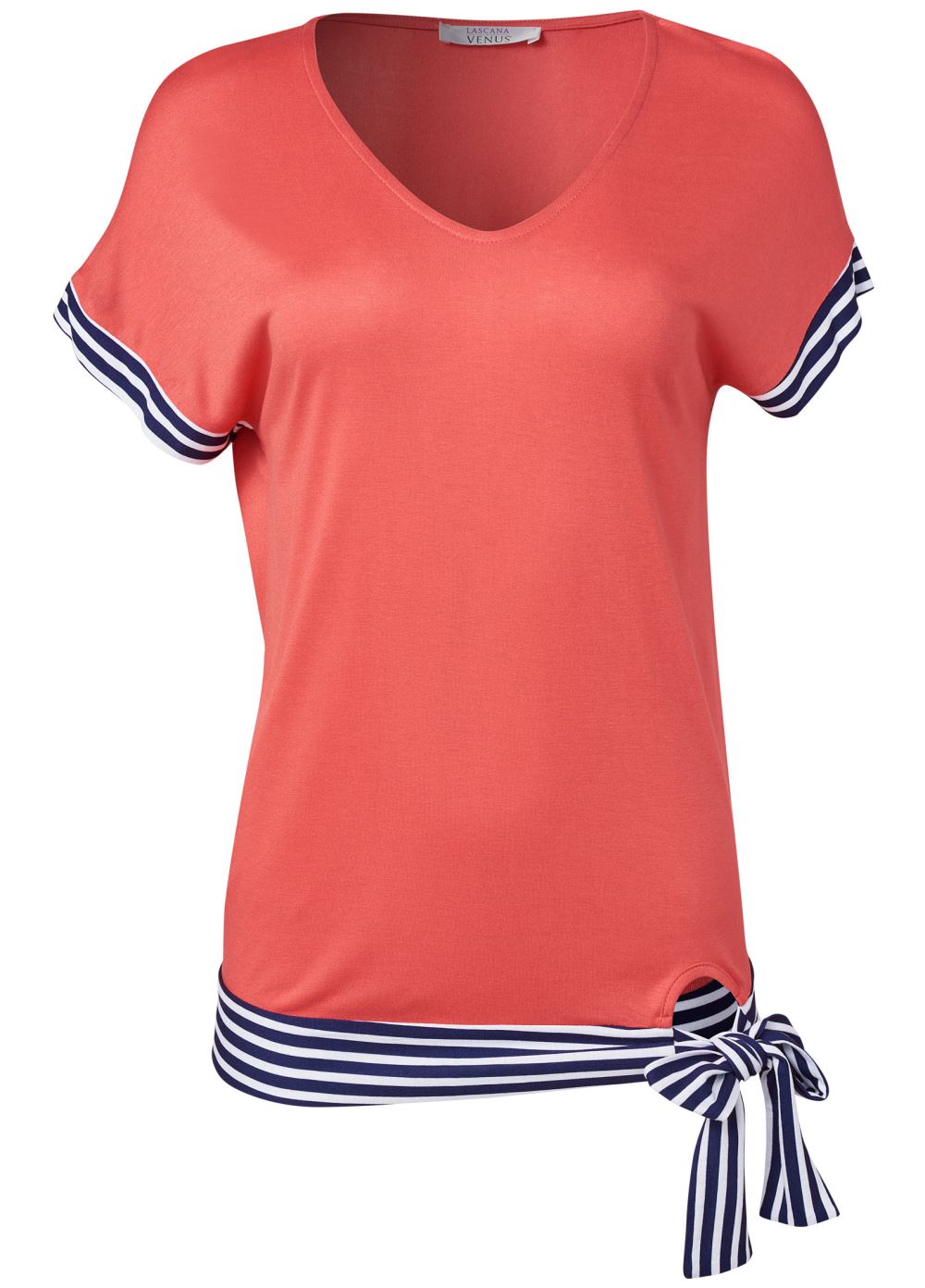 Venus Plus Size Tie Detail Printed Top