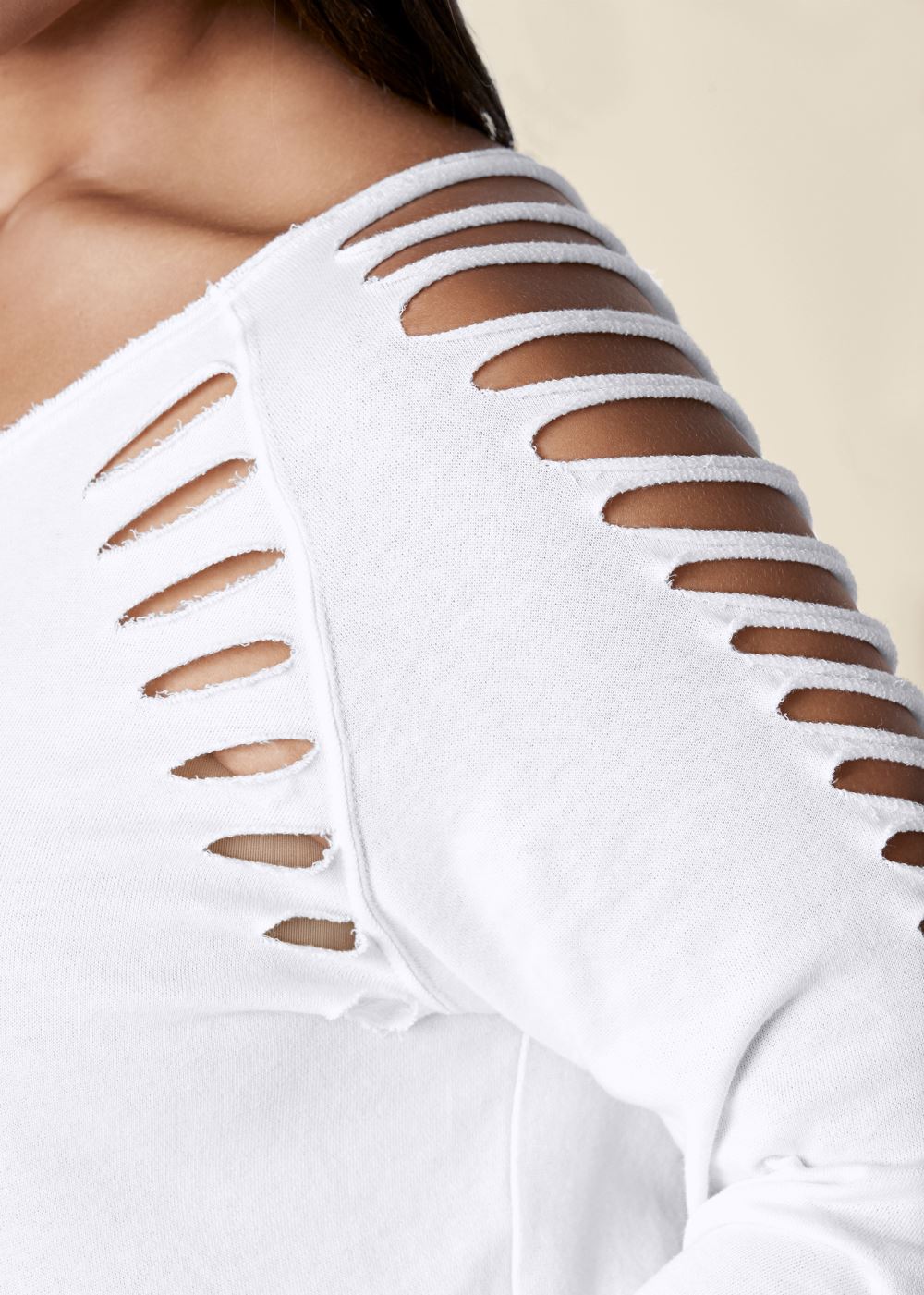 Venus Plus Size Slash Detail Sweatshirt