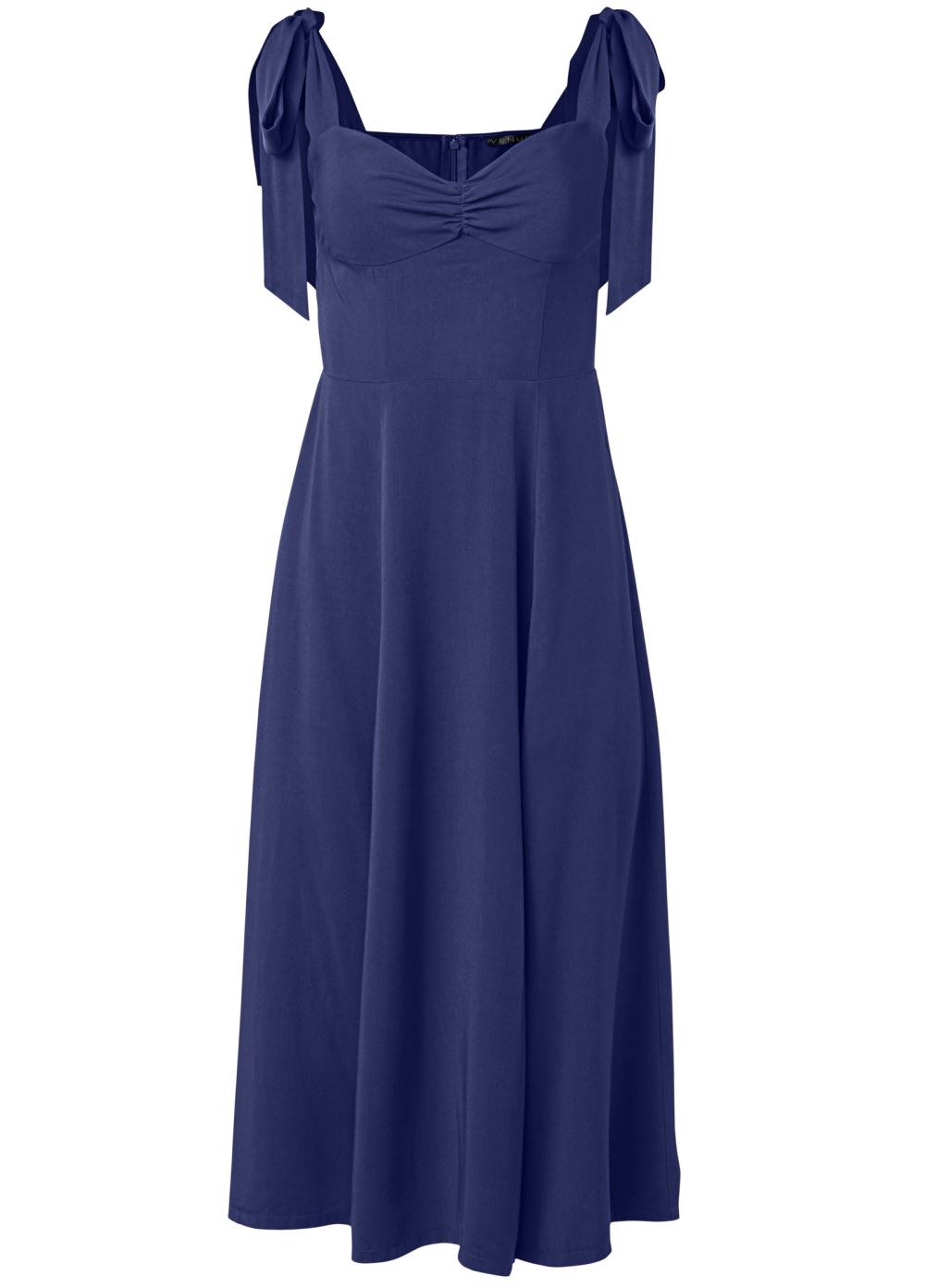 Venus Plus Size Tie Shoulder Midi Dress