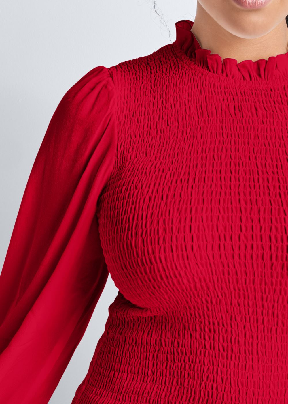 Venus Plus Size Balloon Sleeve Blouse