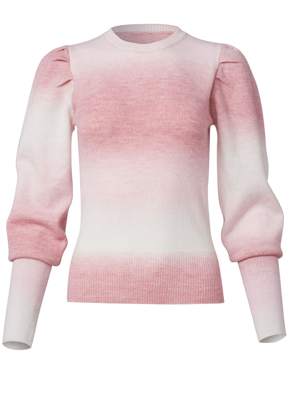 Venus Plus Size Ombre Balloon Sleeve Sweater  in Pink Multi