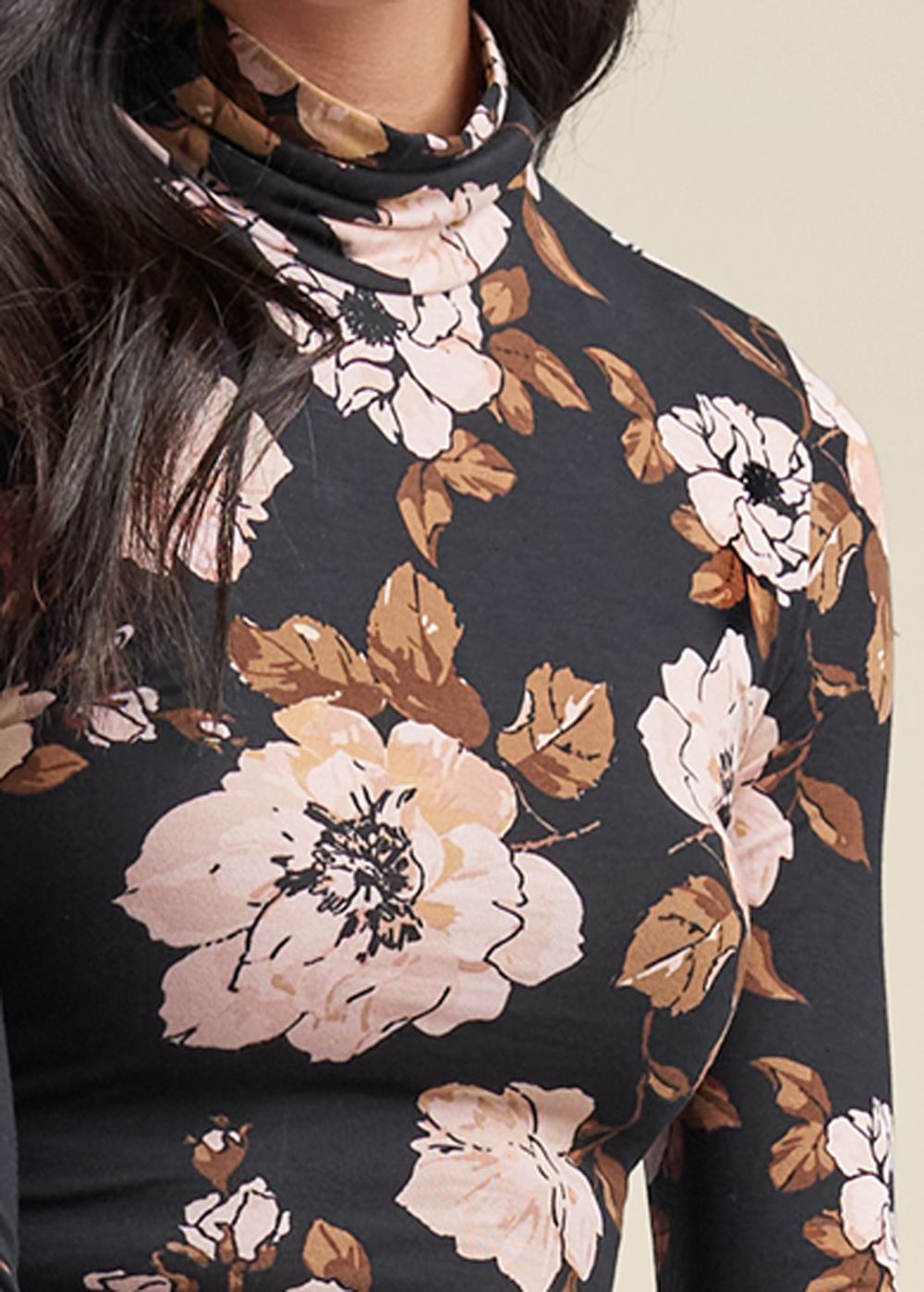 Venus Black Multi BACK CUTOUT CASUAL TOP