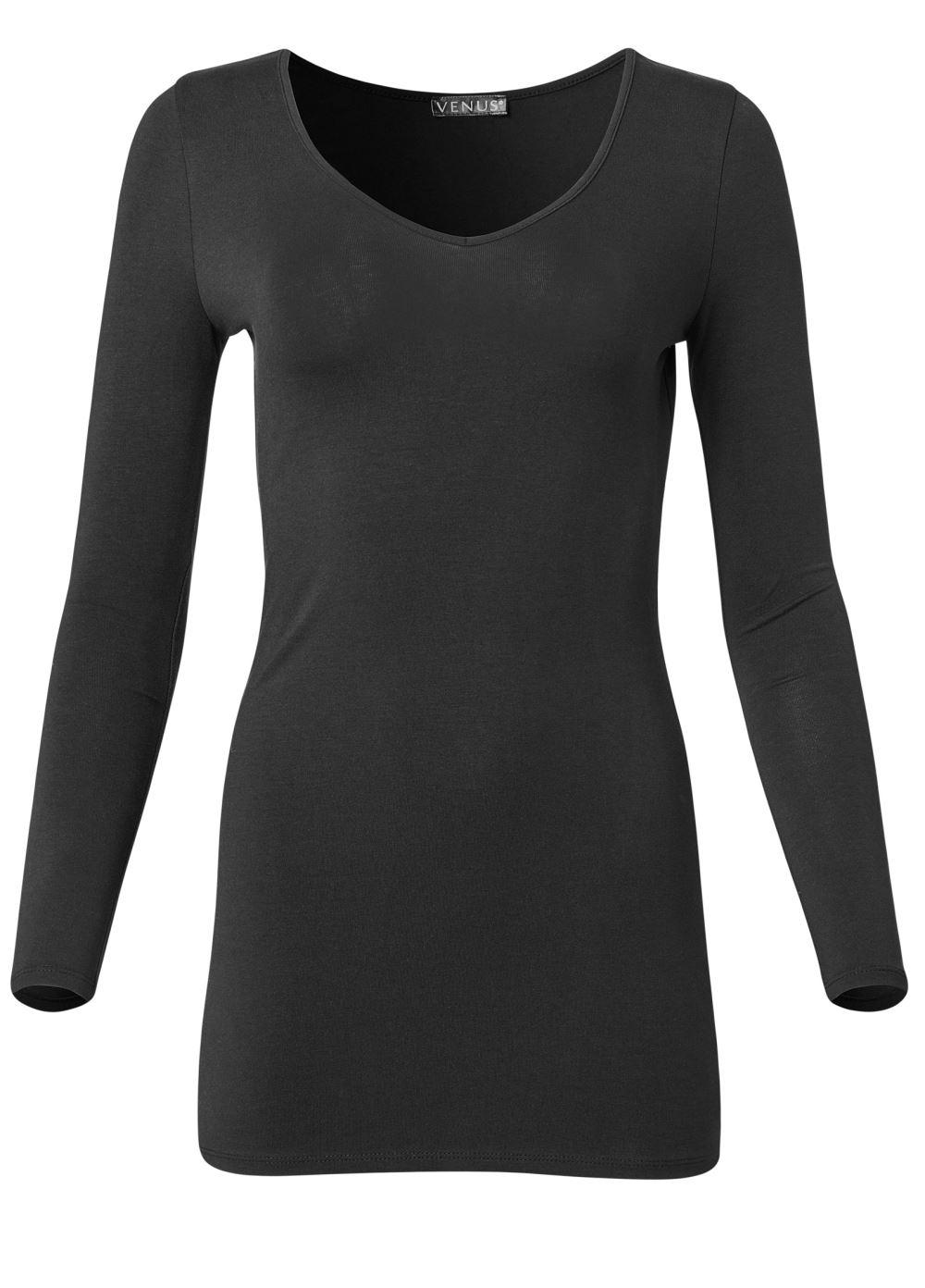 Venus Plus Size Long Sleeve Long And Lean Tee