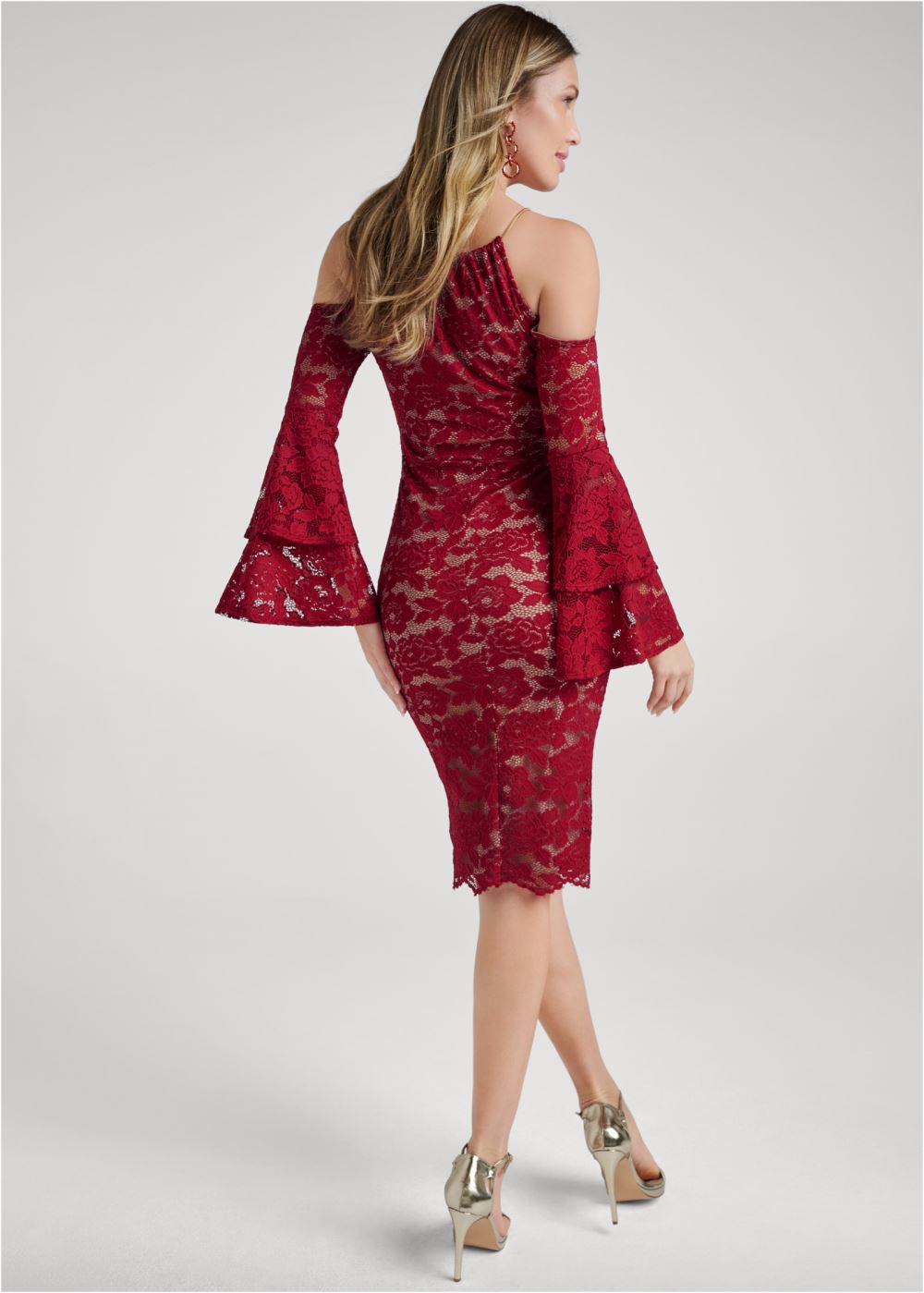 Venus Plus Size Lace Midi Dress