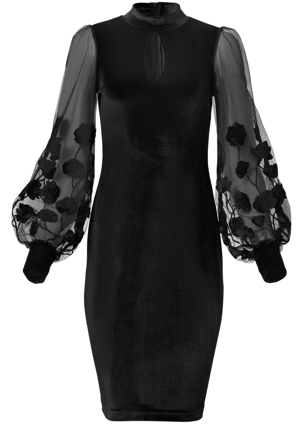 Venus Plus Size Embroidered Velvet Dress
