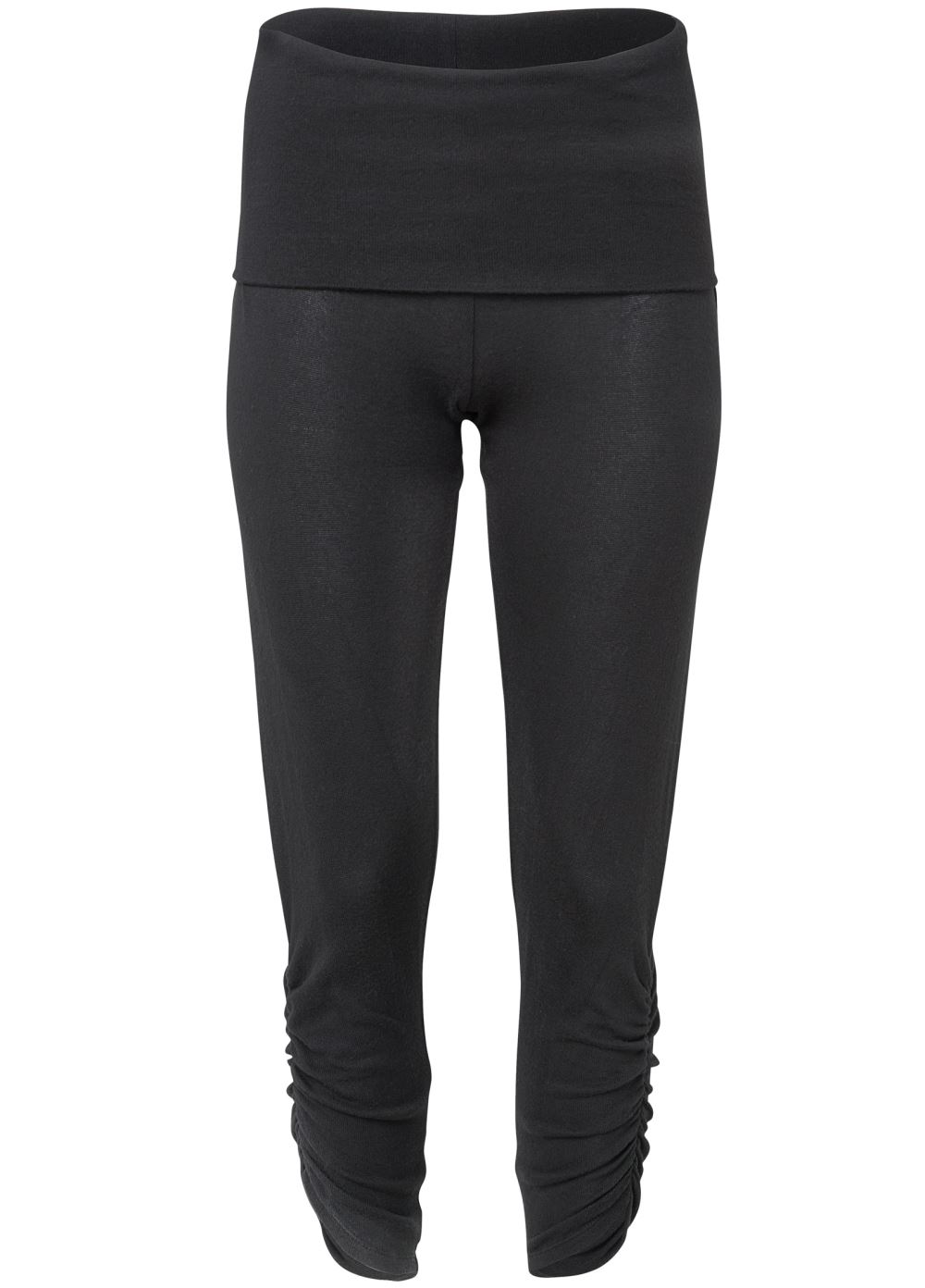 Venus Plus Size Crop Hacci Lounge Pants in Black