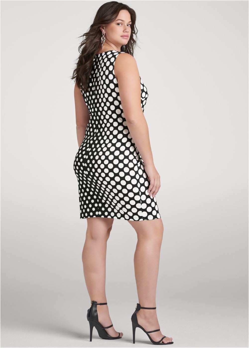 Venus Plus Size Polka-Dot Bodycon Dress