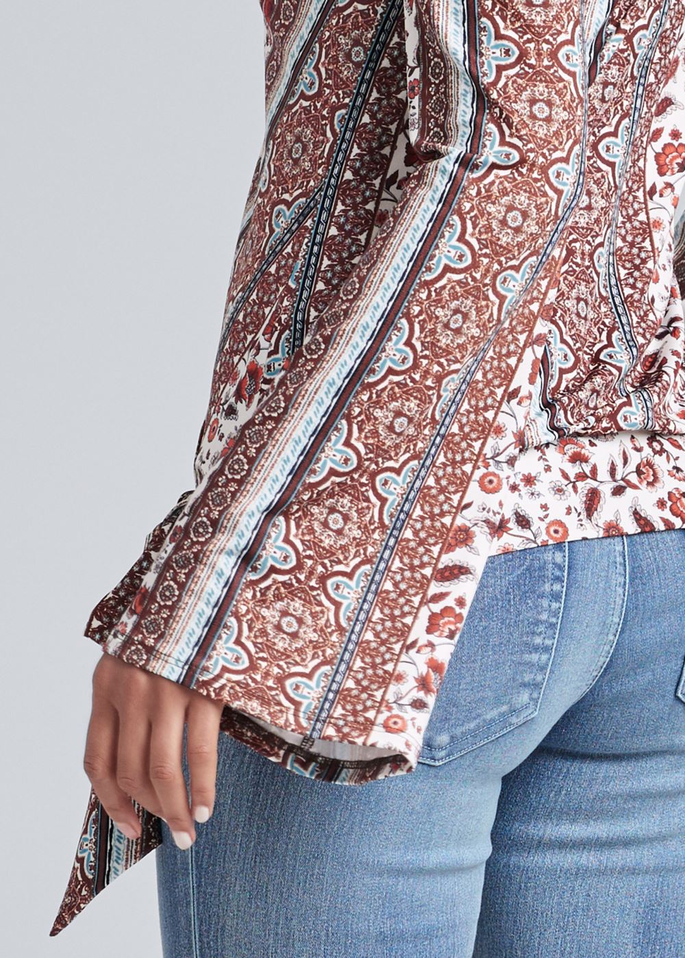 Venus Plus Size Printed Wrap Top