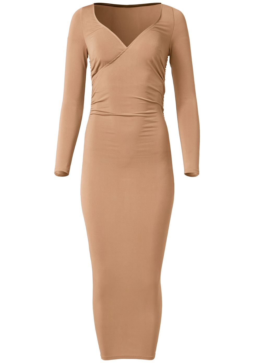 Venus Plus Size Surplice Midi Dress