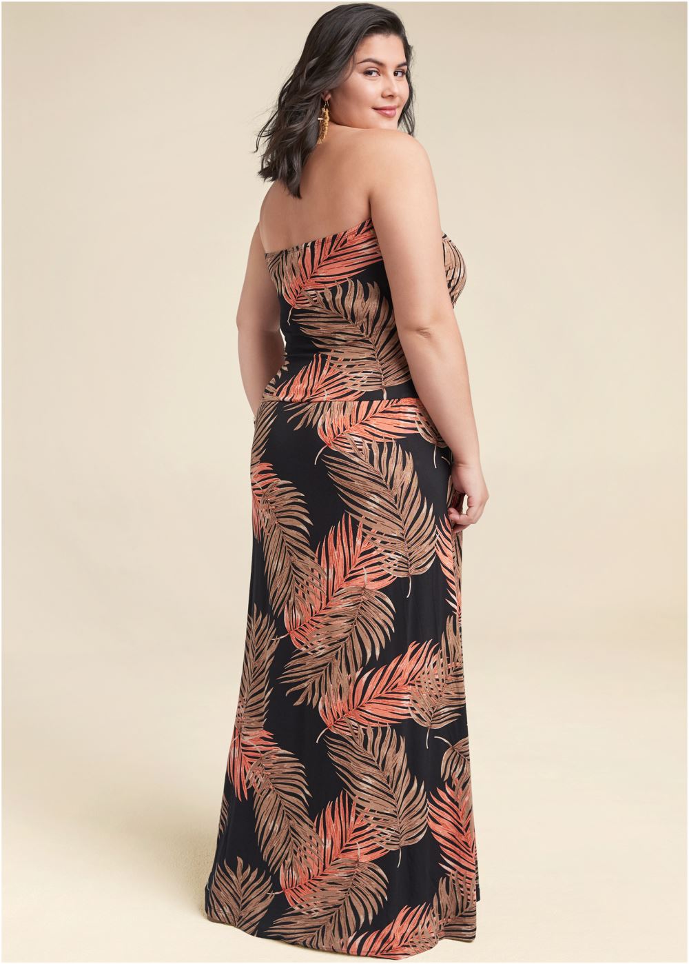 Venus Plus Size Strapless Maxi Dress