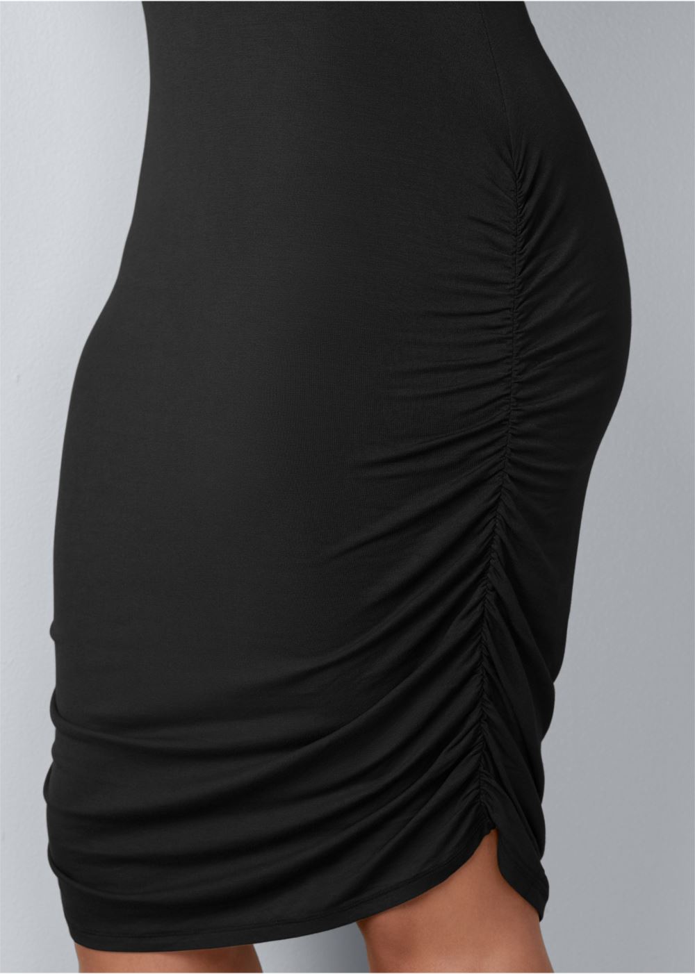 Venus Plus Size Long Sleeve Ruched Dress