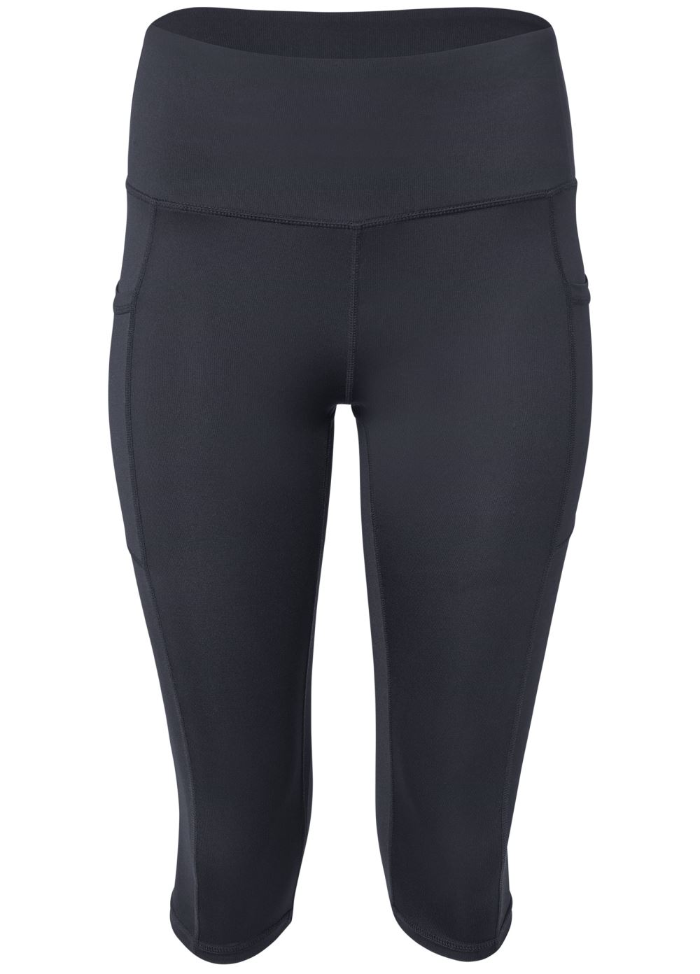 Venus Plus Size Pocket Capri Active Leggings in Black