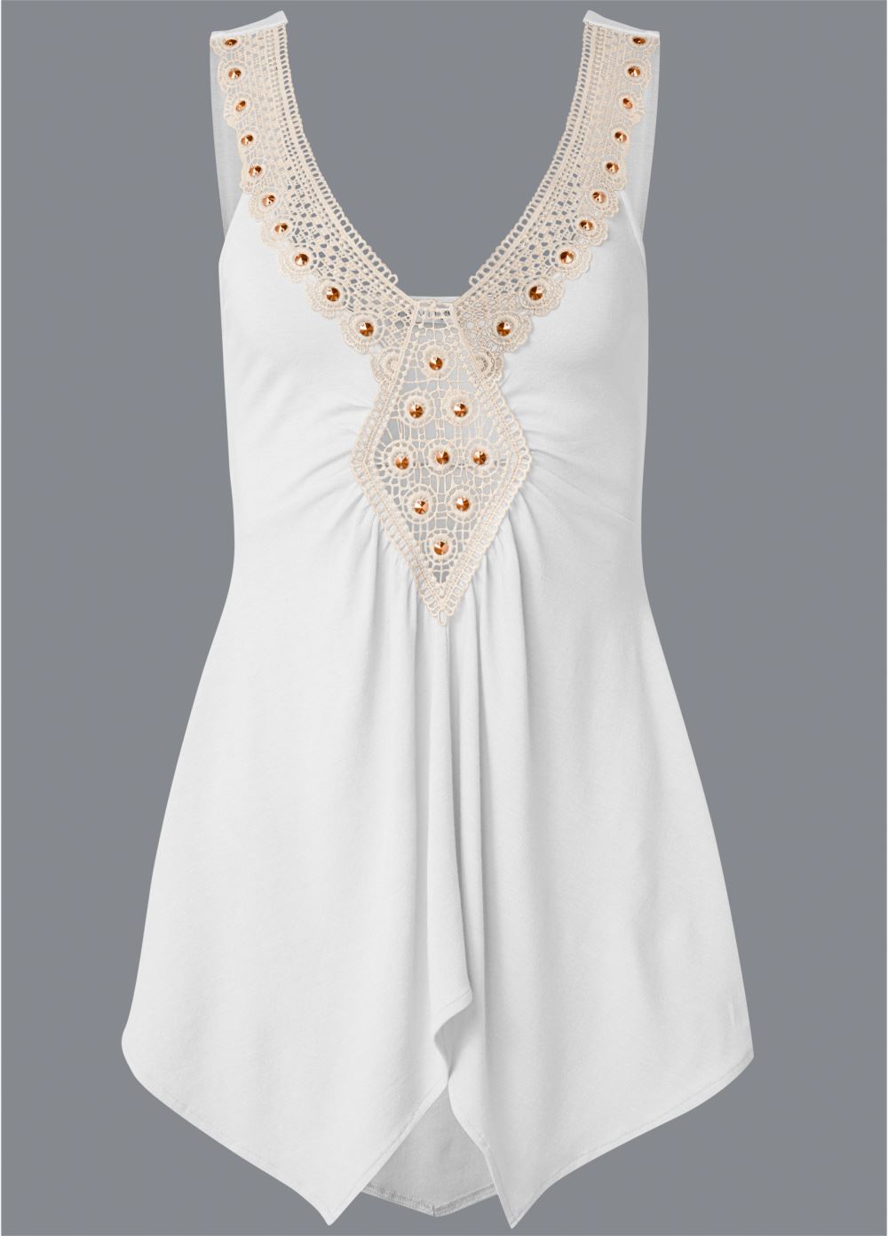 Venus Plus Size Crochet Embellished Top