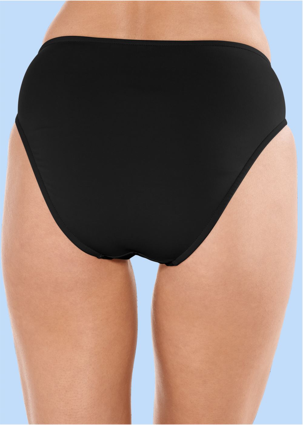 Venus Classic Hipster Mid-Rise Bottom Bikini - Black Beauty
