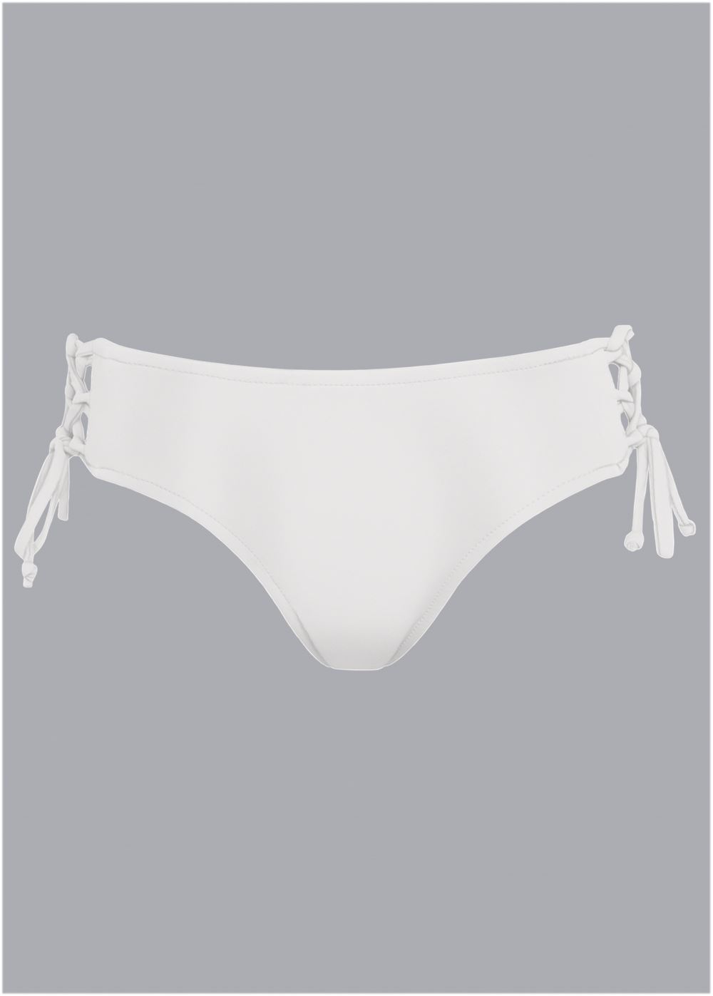 Venus Lattice Side Bottom Bikini - Pearl White
