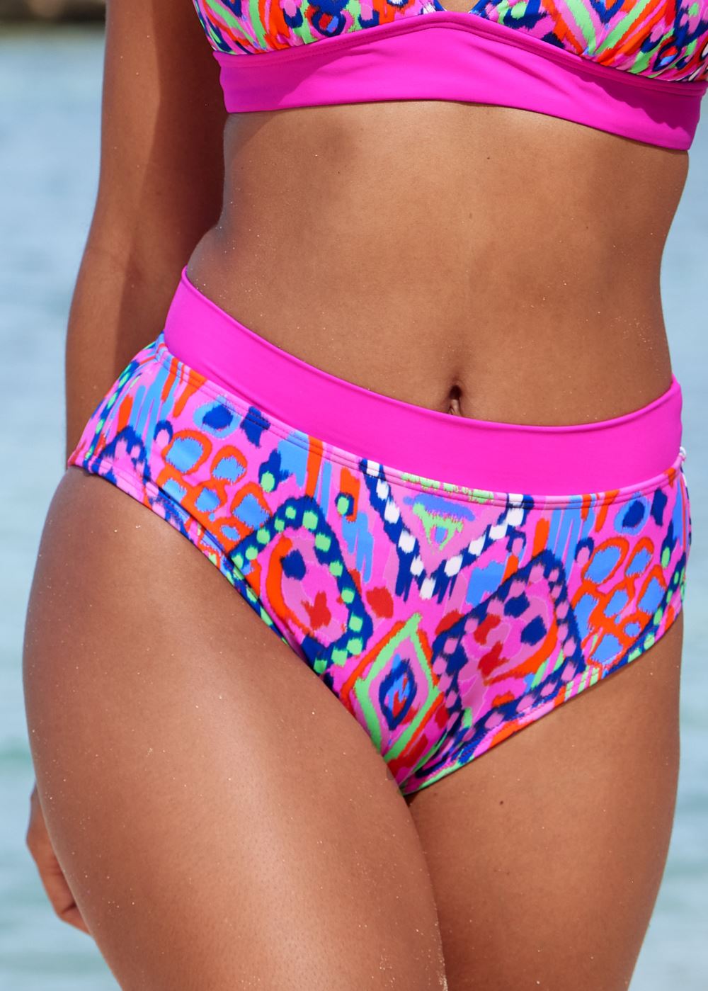 Venus Volley High-Waist Bikini Bottom Bikini - Pastel Tie Dye
