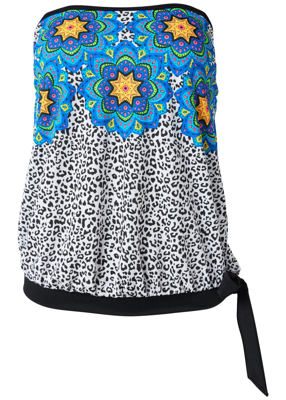 Venus Tie Side Blouson Tankini Top Bikini - Shoreline Mosaic